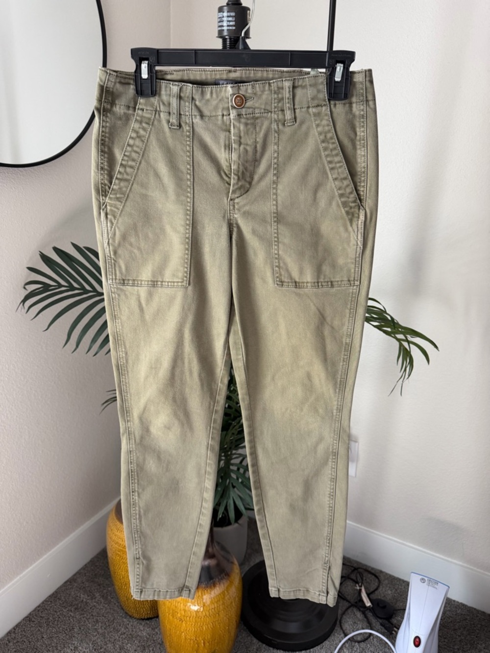 Level 99 Olive Green Utility Chinos